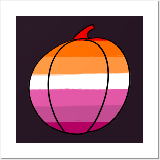 Lesbian pumpkin (dark background) Posters and Art